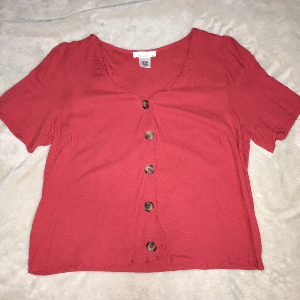 Button up romántics top